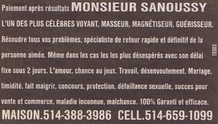 Monsieur SANOUSSY, Montral