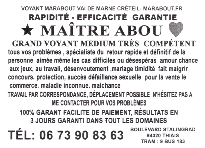 Matre ABOU, Val de Marne