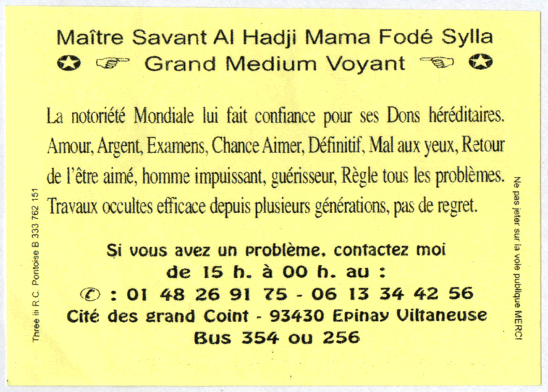 Matre Al Hadji Mama Fod Sylla, Seine St Denis