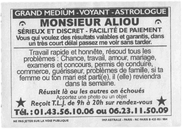 Cliquez pour voir la fiche dtaille de ALIOU