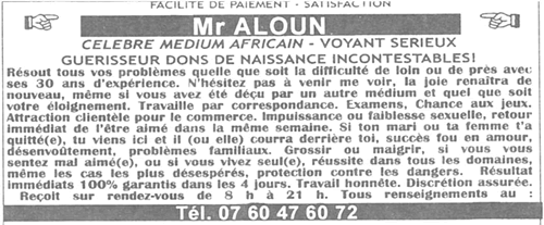 Monsieur ALOUN, (indtermin)