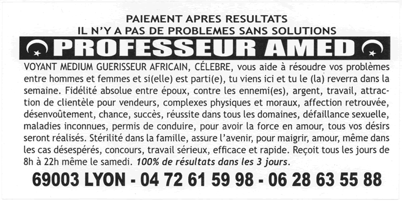 Professeur AMED, Lyon