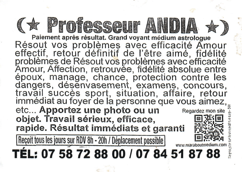 Professeur ANDIA, Paris