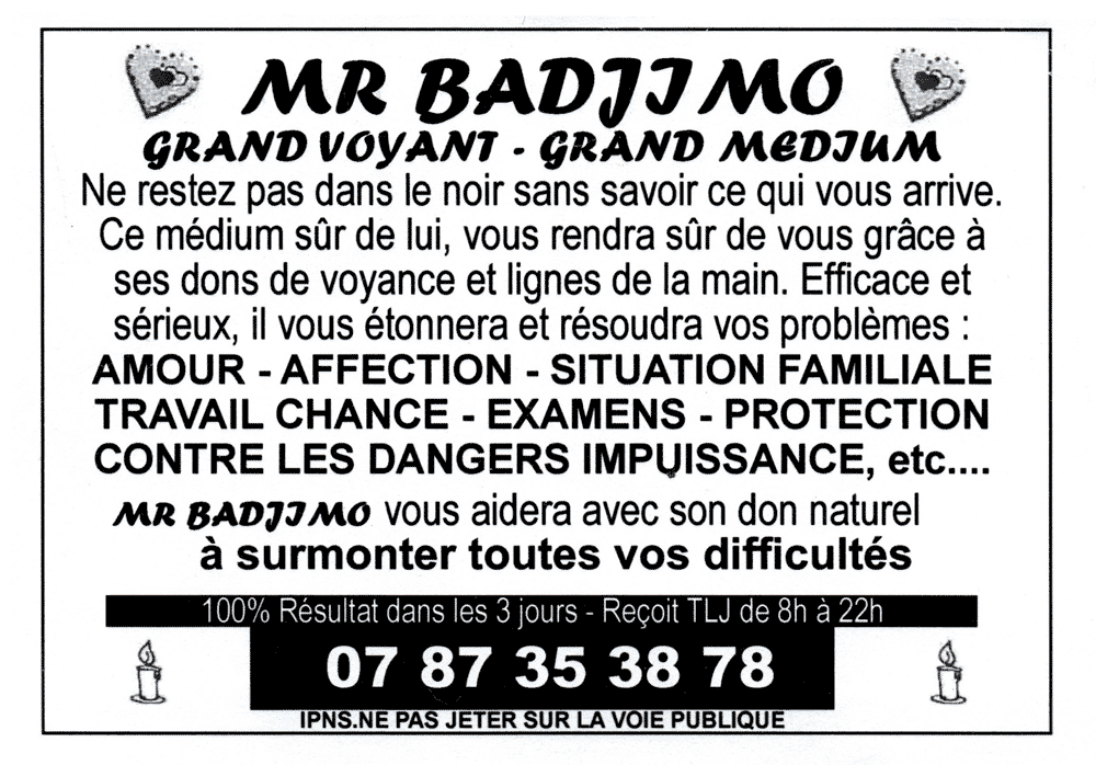Monsieur BADJIMO, (indtermin)