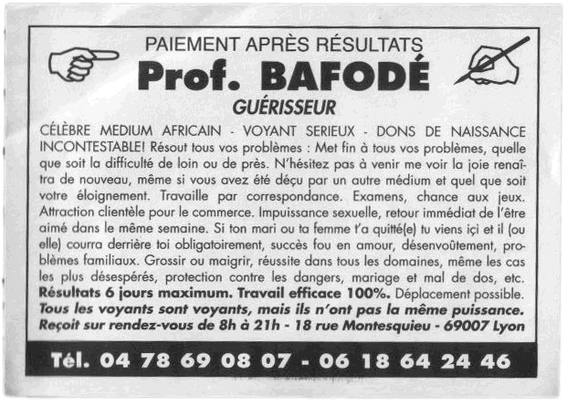 Professeur BAFOD, Lyon