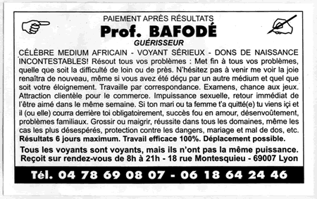 Professeur BAFOD, Lyon