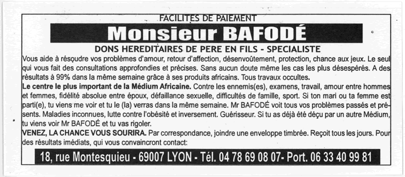 Monsieur BAFOD, Lyon