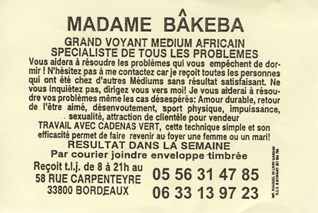 Madame BKEBA, Bordeaux