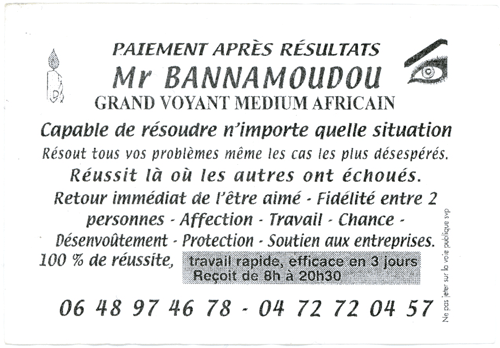 Cliquez pour voir la fiche dtaille de BANNAMOUDOU