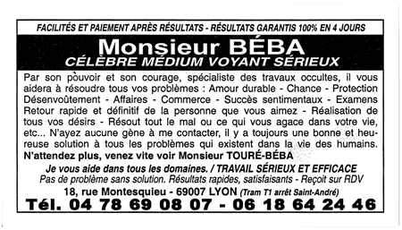 Cliquez pour voir la fiche dtaille de BBA