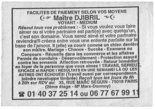 Matre DJIBRIL, Paris