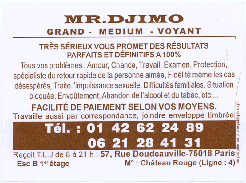 Monsieur DJIMO, Paris