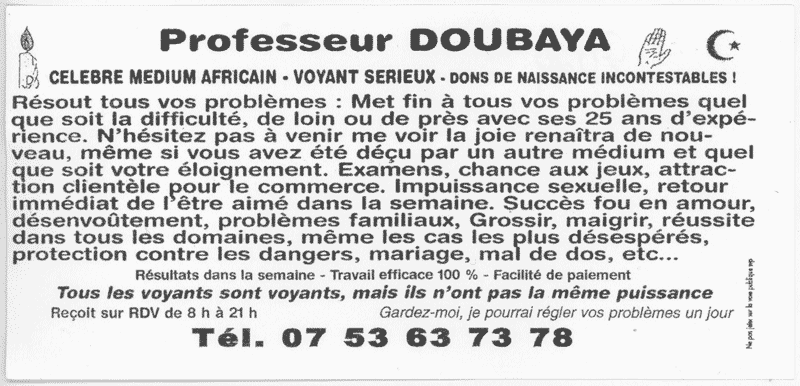 Cliquez pour voir la fiche dtaille de DOUBAYA