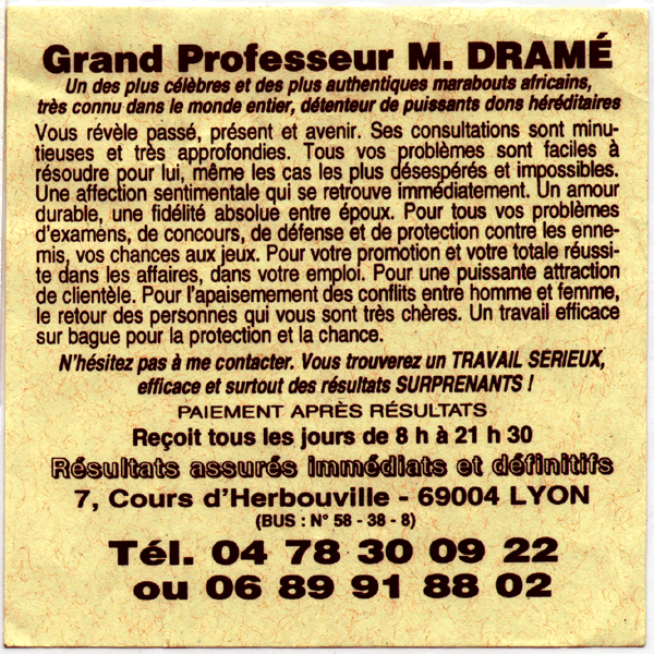 Professeur DRAM, Lyon