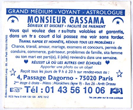 Monsieur GASSAMA, Paris