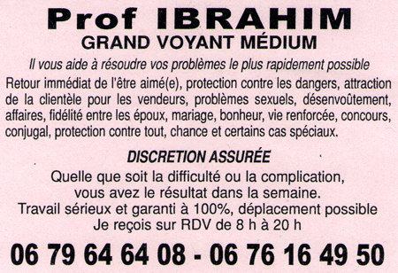 Professeur IBRAHIM, (indtermin)