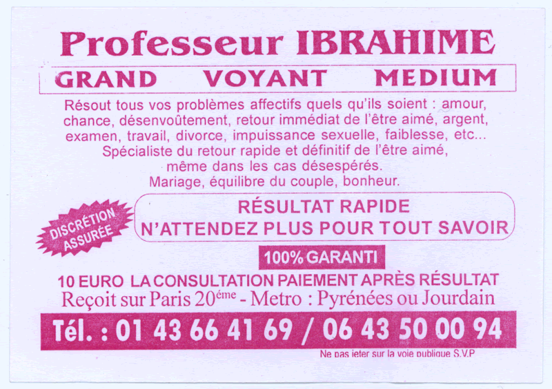 Cliquez pour voir la fiche dtaille de IBRAHIME