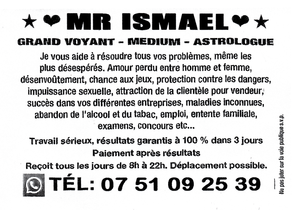 Monsieur ISMAEL, (indtermin)