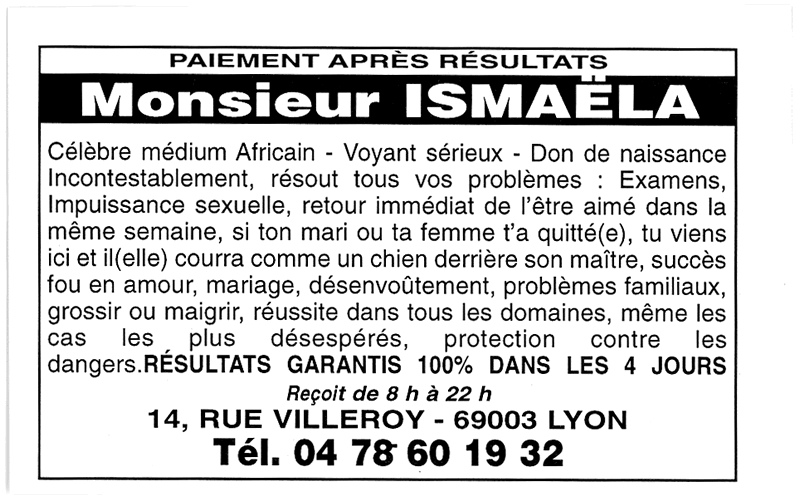 Monsieur ISMALA, Lyon