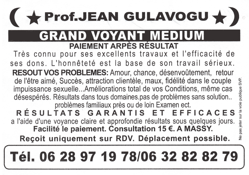 Cliquez pour voir la fiche dtaille de JEAN GULAVOGU