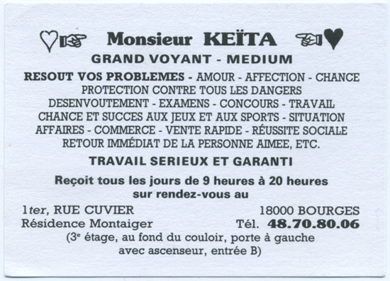 Monsieur KETA, Bourges