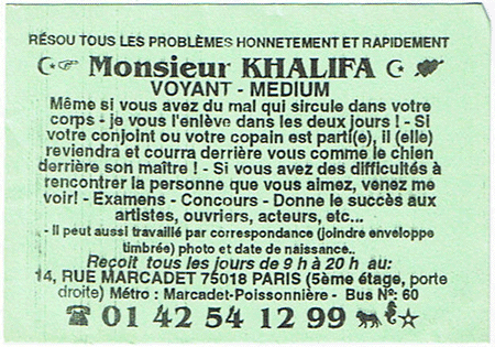 Monsieur KHALIFA, Paris