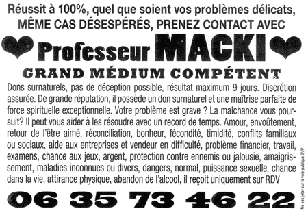 Professeur MACKI, (indtermin)