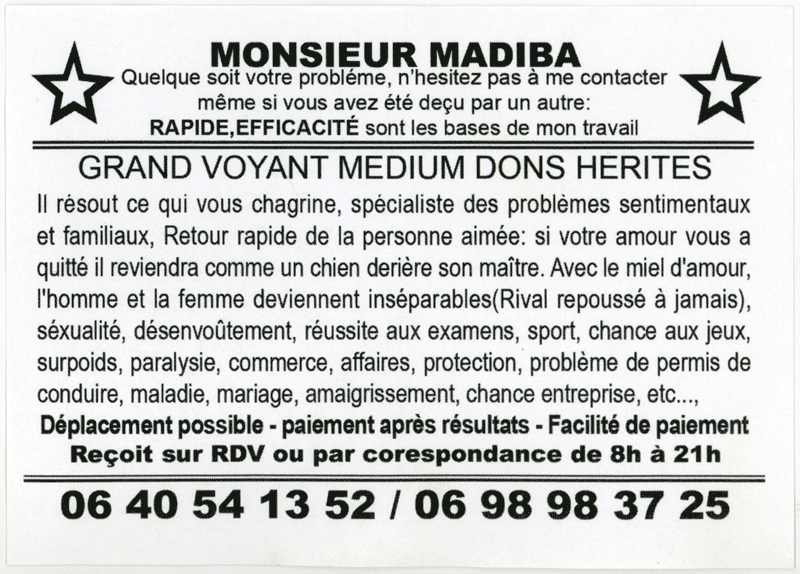 Monsieur MADIBA, (indtermin)