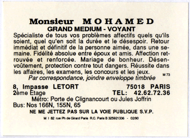 Cliquez pour voir la fiche dtaille de MOHAMED