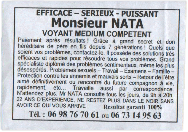 Monsieur NATA, (indtermin)