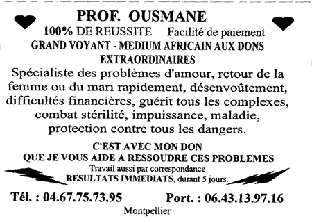 Monsieur OUSMANE, Hrault, Montpellier