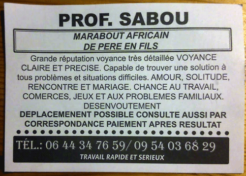 Professeur SABOU, (indtermin)