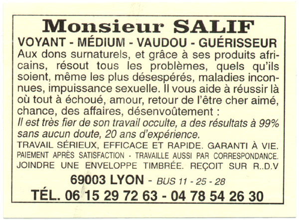 Monsieur SALIF, Lyon