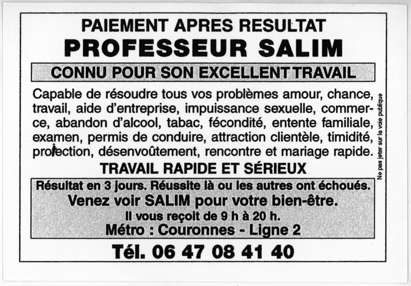 Professeur SALIM, Paris