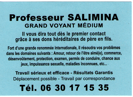 Professeur SALIMINA, (indtermin)