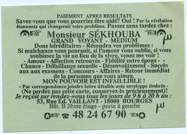 Monsieur SKHOUBA, Bourges