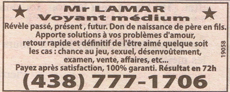 Monsieur LAMAR, Montral