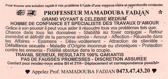 Monsieur MAMADOUBA FADJAN, Belgique