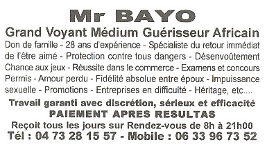Monsieur BAYO, Clermont-Ferrand