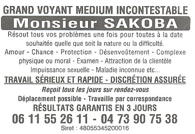 Monsieur SAKOBA, Clermont-Ferrand