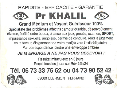 Professeur KHALIL, Clermont-Ferrand