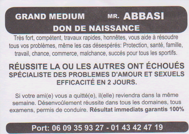 Monsieur ABBASI, (indtermin)