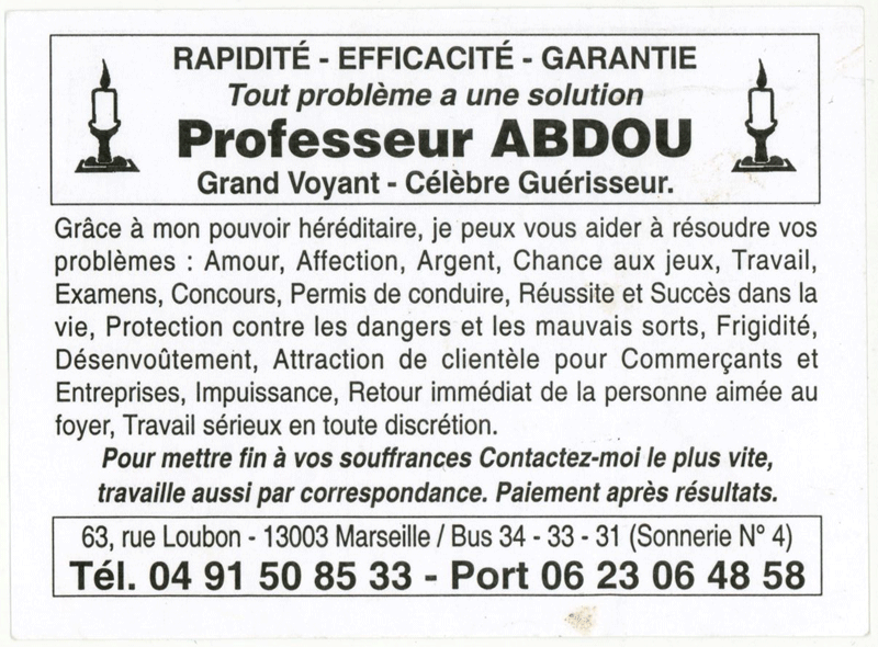 Cliquez pour voir la fiche dtaille de ABDOU