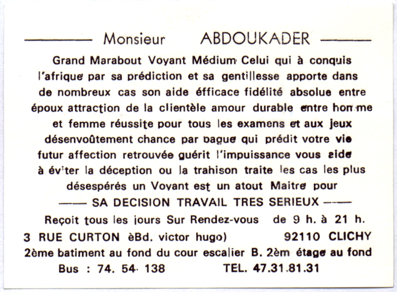 Cliquez pour voir la fiche détaillée de ABDOUKADER