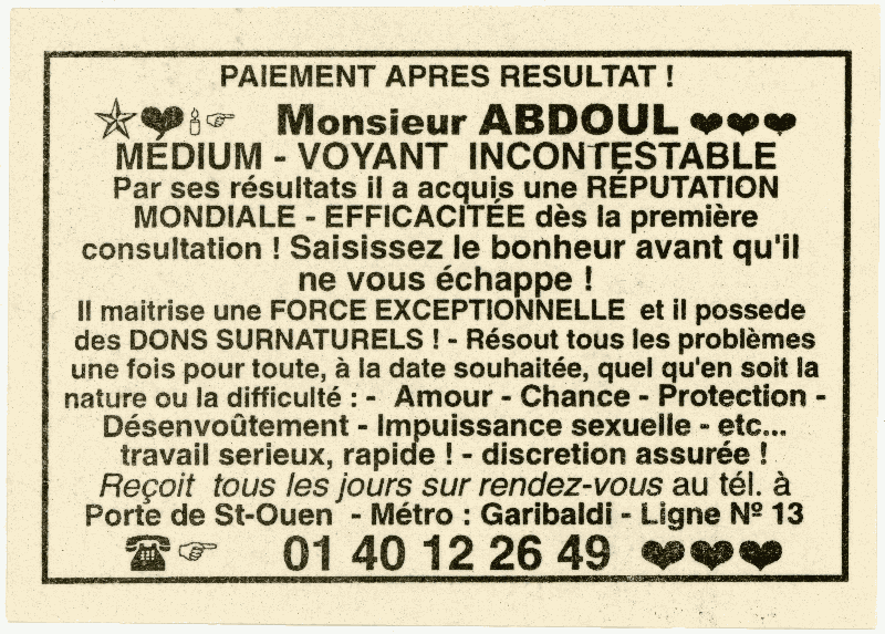 Monsieur ABDOUL, Seine St Denis