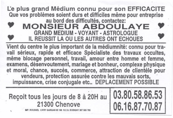 Cliquez pour voir la fiche détaillée de ABDOULAYE