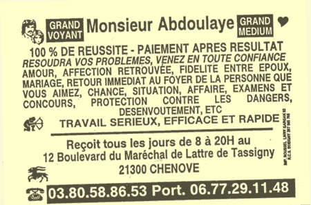 Cliquez pour voir la fiche dtaille de Abdoulaye