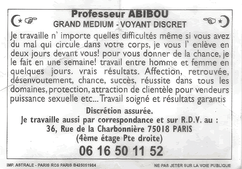 Cliquez pour voir la fiche détaillée de ABIBOU