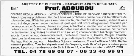 Professeur ABOUDOU, Lyon