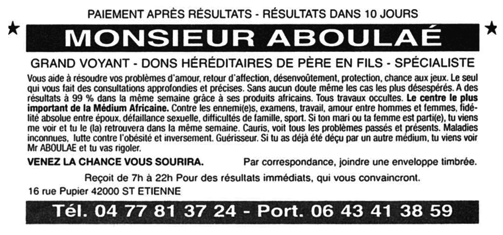 Cliquez pour voir la fiche détaillée de ABOULAÉ